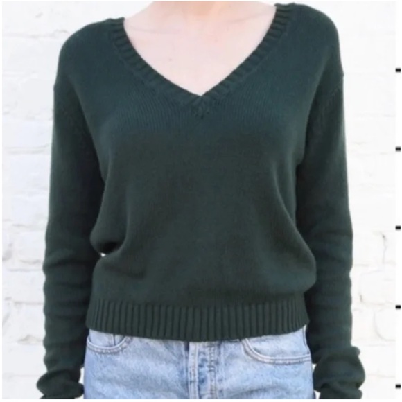 Brandy Melville Leigh V-neck Sweater - Picture 1 of 4